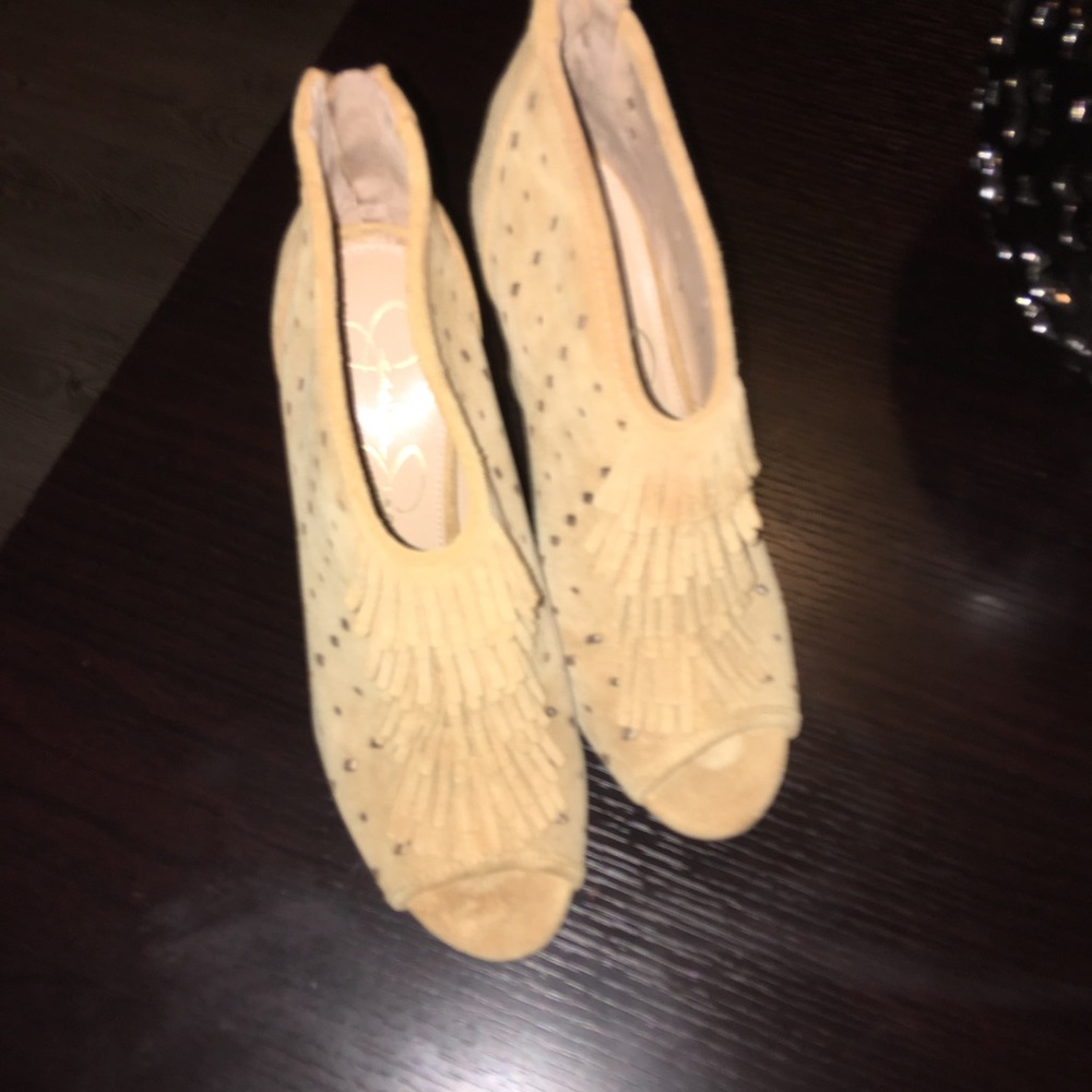 Open toe booties worn one time